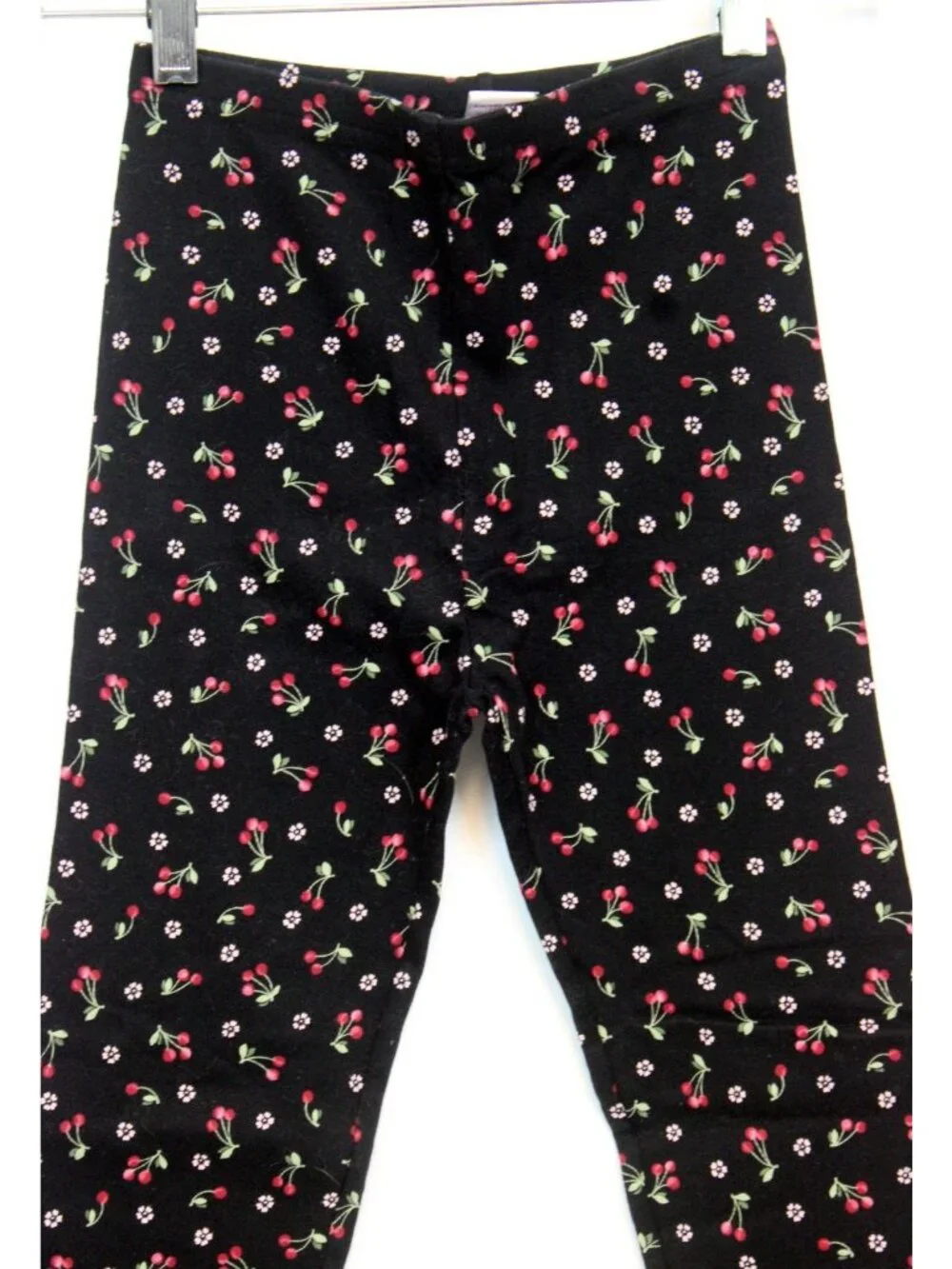 2003 Gymboree Holiday Magic Black Leggings Flowers Cherries sz 8 NWOT Lettuce